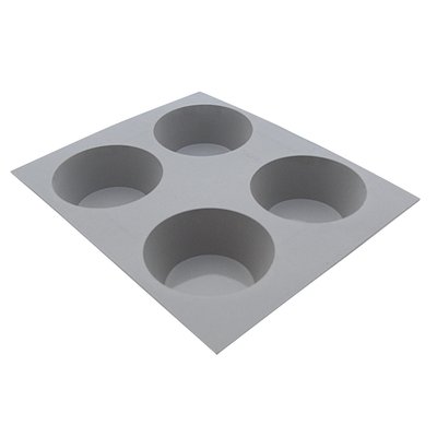 Moule pour 4 mini muffins en silicone elastomoules DE BUYER