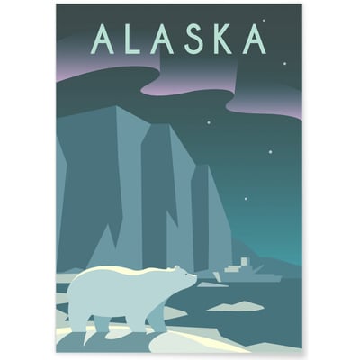 Affiche Alaska L'AFFICHERIE