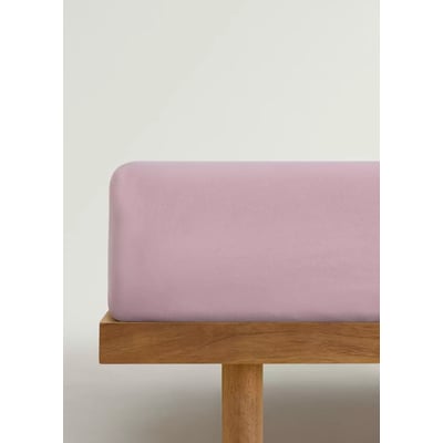 Drap plat berceau en coton lavé double surpiqûre MANGO HOME