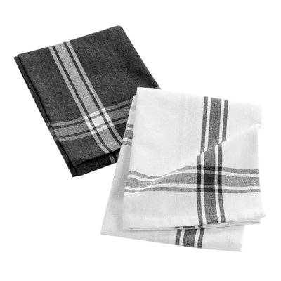 2 Serviettes torchons coton recycle Collection Cuisiline DOUCEUR D'INTÉRIEUR