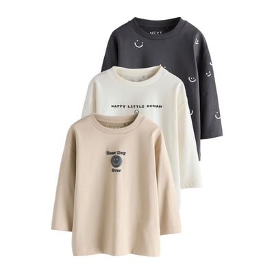 T-shirts imprimés à manches longues, lot de 3 NEXT