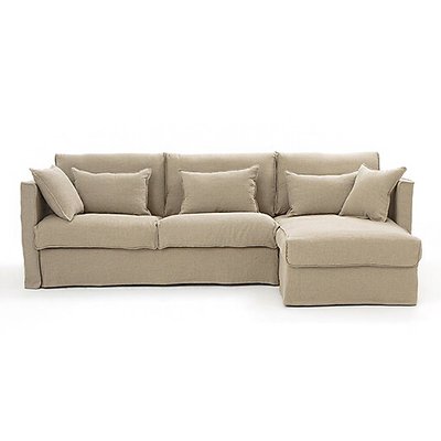 Divano letto angolare lino spesso stonewashed, Camille AM.PM