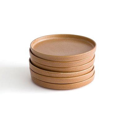 6er-Set Dessertteller Boldi, Steingut mit reaktiver Glasur LA REDOUTE INTERIEURS