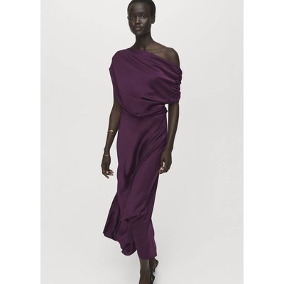 Robe satinée asymétrique MANGO