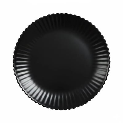 6 assiettes à dessert noires en verre 19 cm -BLOOM LUMINARC