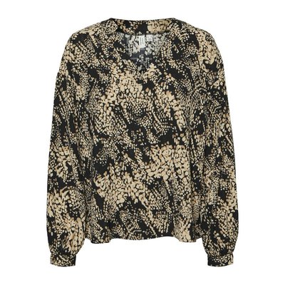 Blusa fantasia, scollo a V VERO MODA