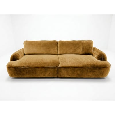 Canapé droit convertible 4 places en tissu lisse, CELESTE BOBOCHIC