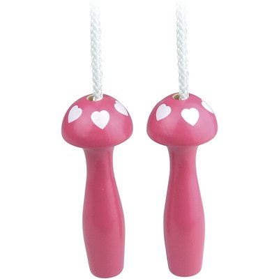 Corde à sauter rose coeur blanc VILAC