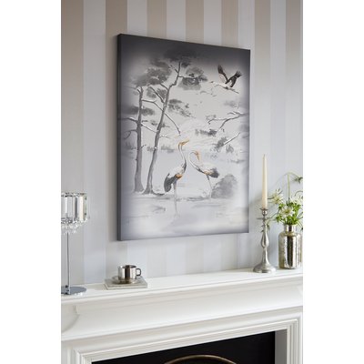 Toile brodée Oiseaux Grues Animalia LAURA ASHLEY
