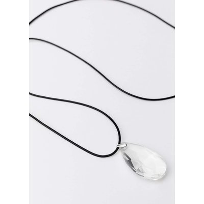 Collier cuir pendentif cristal MANGO