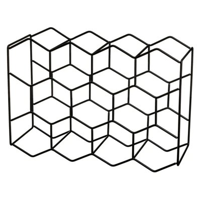 Porte bouteilles métal noir 11 bouteilles 43x15x30cm WADIGA