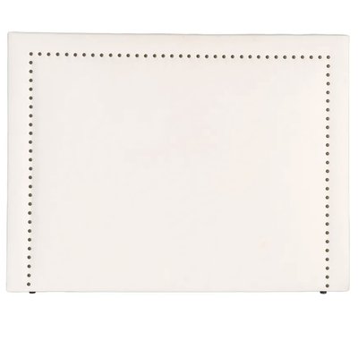 Tête de lit classique tissu beige clouté 165x7x130cm WADIGA