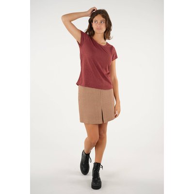 T-shirt col rond en jersey effet lin et pailleté GLITTER DEELUXE