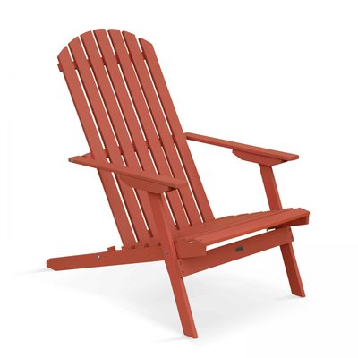 Fauteuil relax pliant en bois d'eucalyptus CALGARY OVIALA
