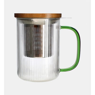 Tisanière en verre et anse 475ml, KARL OGO LIVING