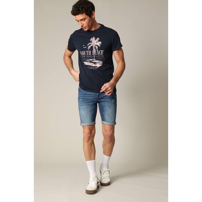 T-shirt en jersey de coton avec print et manches courtes COSTA DEELUXE