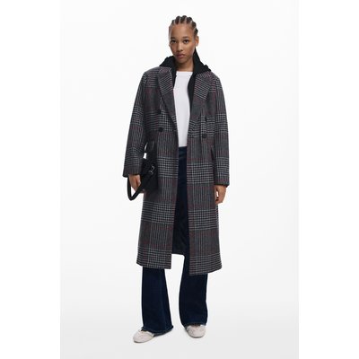 Manteau à capuche en tartan DESIGUAL