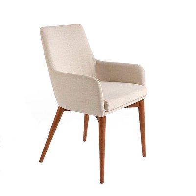 Chaise en tissu et bois effet noyer ANGEL CERDA