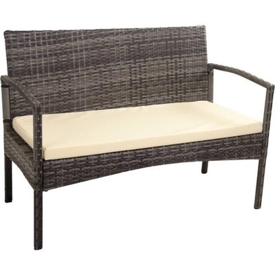 Banc jardin  en rotin tressé pour détente extérieure RECOLLECTION