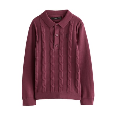 Polo en maille torsadée à motif cerf NEXT
