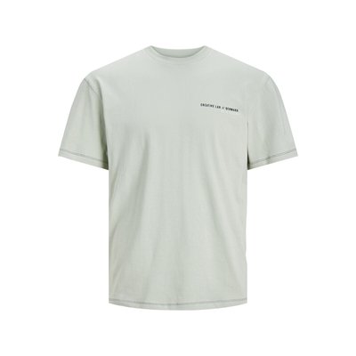 Logo Print Cotton T-Shirt with Crew Neck JACK & JONES