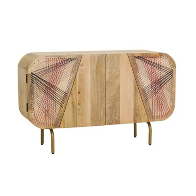 Buffet en manguier STRING ART 4 portes AUBRY GASPARD
