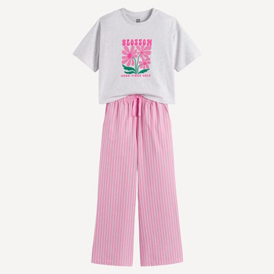 Pyjama coton, T-shirt et pantalon rayé LA REDOUTE COLLECTIONS