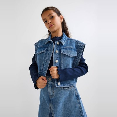 Veste en jean ado fille new arrivals