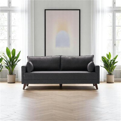 Canapé 3 places gris anthracite - dos droit SPLIT PIER IMPORT