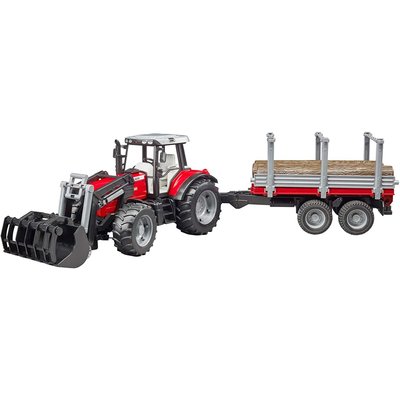 Tracteur Massey Ferguson Avec Fourche - Bruder BRUDER