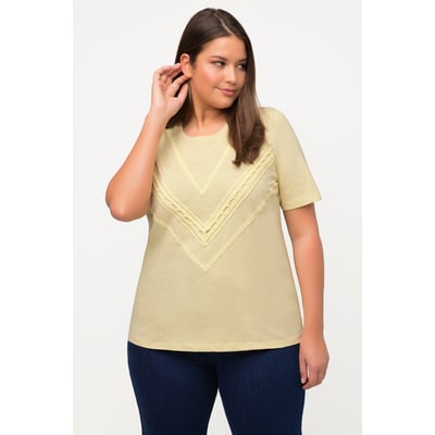 T-shirt, motif tressé, col rond ULLA POPKEN