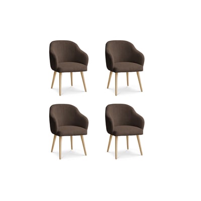 Lot de 4 chaises velours côtelé, SOPHIE BOBOCHIC