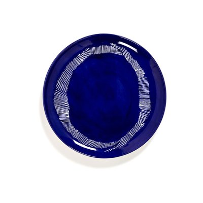 Assiette Plate Feast Par Ottolenghi Lapis Lazuli Grès Bleu/blanc Ø26 Cm SERAX