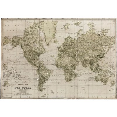 Tableau carte du monde vintage, voyage JOLIPA