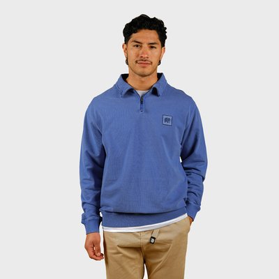 Sweat manches longues demi zip en coton bio SAUCE QUARTER TRENDSPLANT