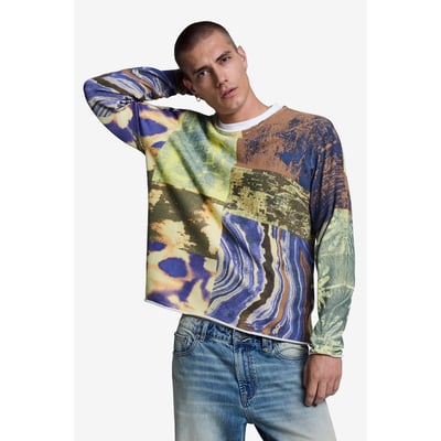 Pull imprimé patchwork DESIGUAL