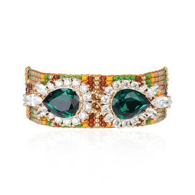 Bracelet manchette perles tissées avec charm central INKA HIPANEMA
