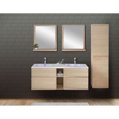 Meuble double vasque +miroir +colonne ENIO MOB IN
