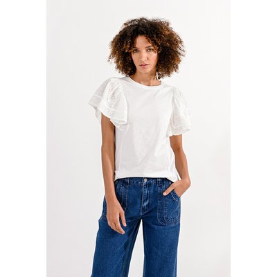 T-shirt avec manches en dentelle anglaise MOLLY BRACKEN