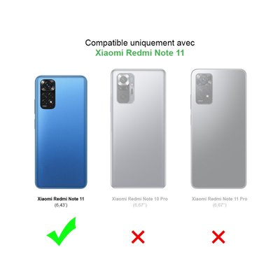 Coque mi Note 11 antichoc + 2 vitres EVETANE