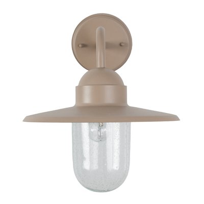 Taupe and Clear Glass Fisherman Style Outdoor Wall Light SO'HOME