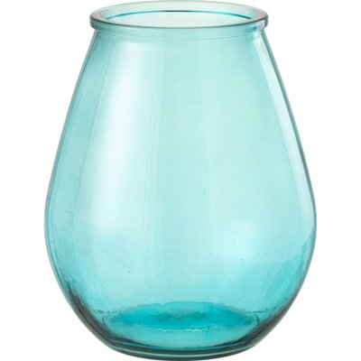 Vase en verre soufflé forme œuf couleur aqua  élégant RECOLLECTION