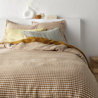 Housse de couette en lin lavé, Acélie Bronze LA REDOUTE INTERIEURS