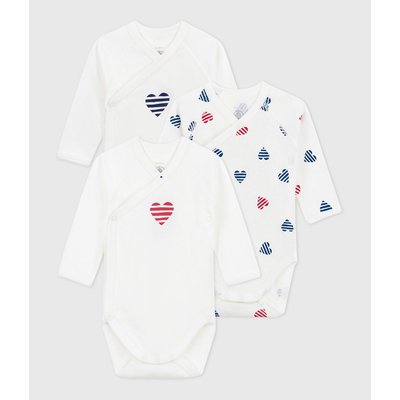 Pack of 3 Bodysuits with Long Sleeves PETIT BATEAU
