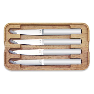 Coffret de 4 couteaux à steak   perle, lame lisse-HECTOR TARRERIAS BONJEAN