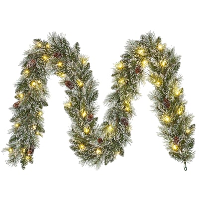 Guirlande de Noël enneigée avec LED L270 cm VANDANS BLACK BOX TREES