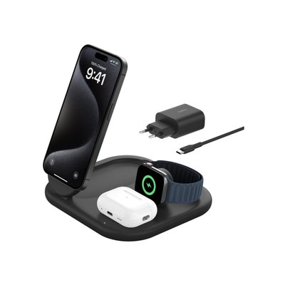 Chargeur universel induction 15W 3en1 noir BELKIN