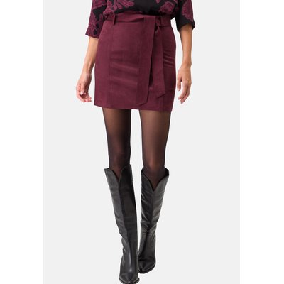 Minijupe aspect cuir velours ZERO