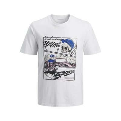 T-shirt manches courtes, motif tête de mort devant JACK & JONES JUNIOR