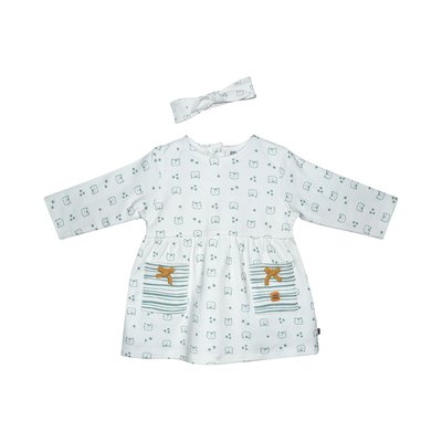 Robe bebe + bandeau finlande SUCRE D'ORGE